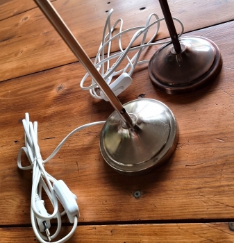 Preview: Lampenständer Silber mit Kabel -für 40 bis 60 cm Sterne